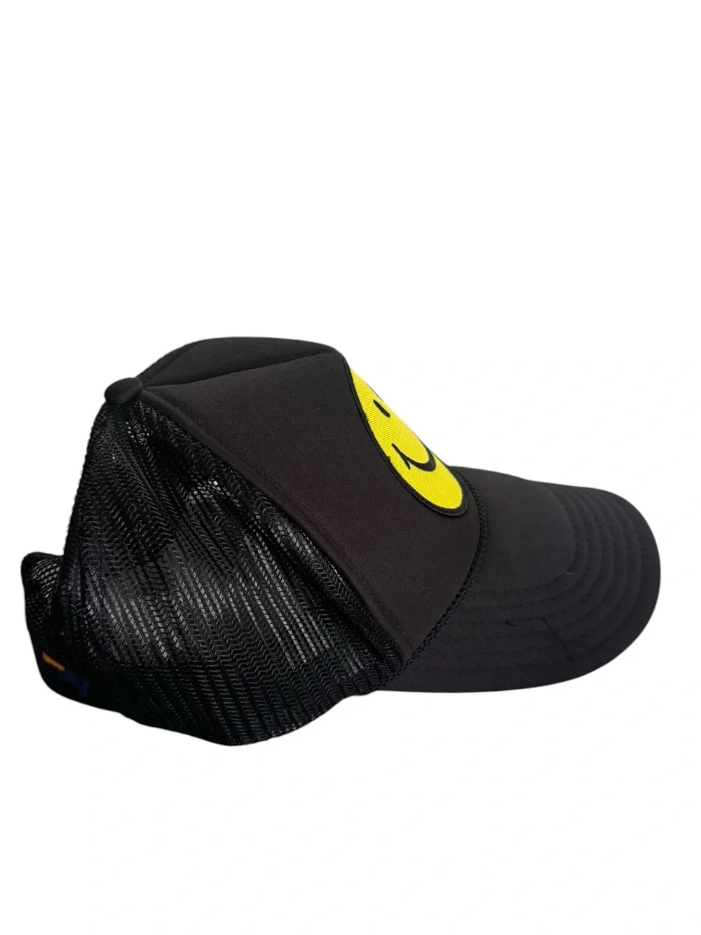 Aviator Nation Smiley Vintage Trucker Hat in black NWOT